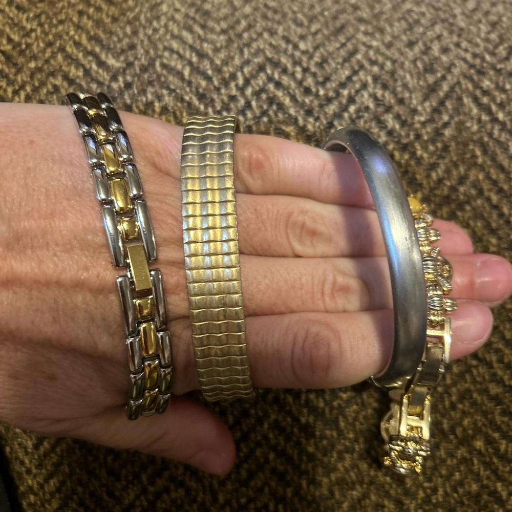 Gold and Silver Men's Bracelet Set